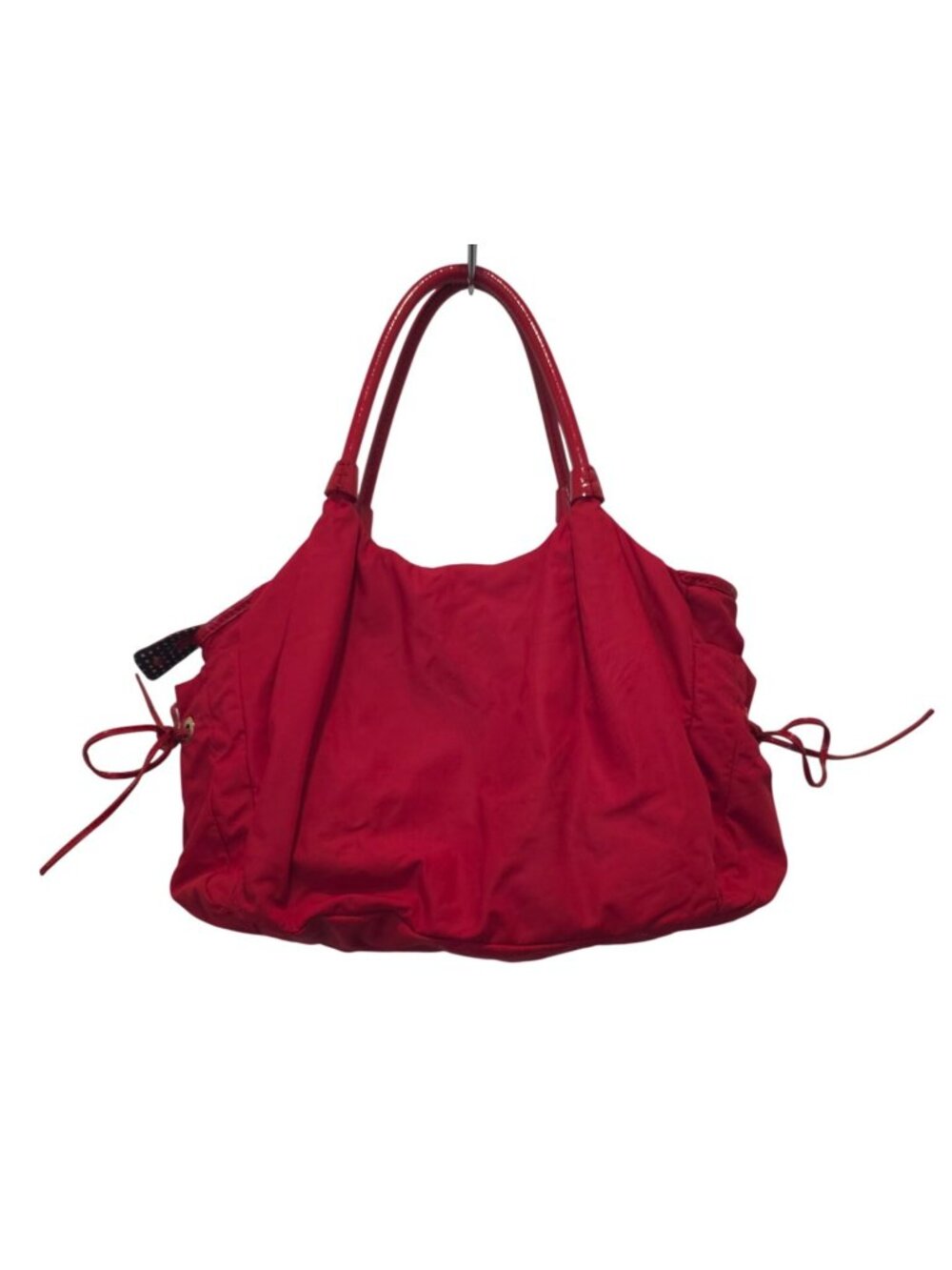 Kate Spade NYC STEVIE Red Nylon Tote Diaper Bag w/ Patent Leather Trim - Picture 2 of 12